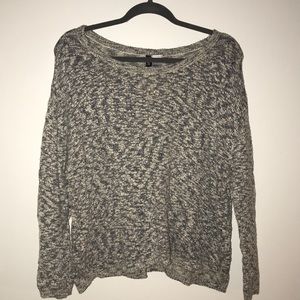 Divided knit sweater